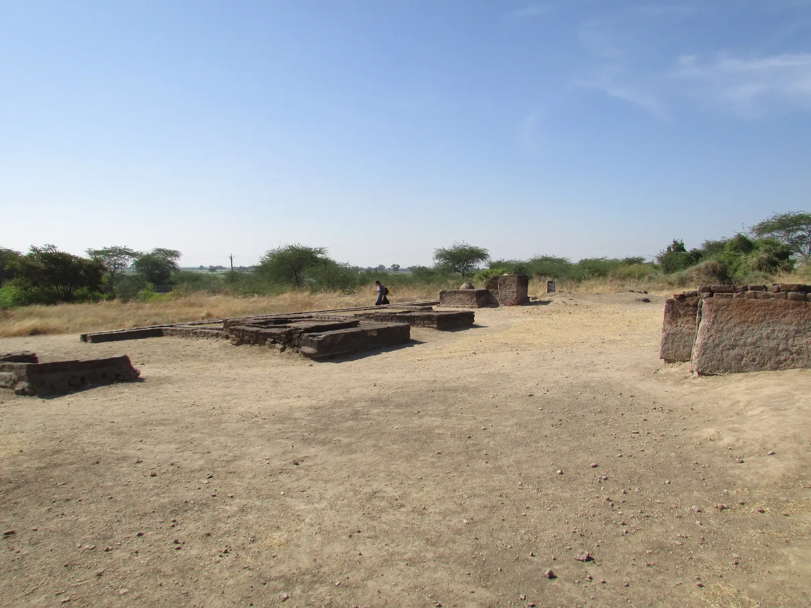 Archaeological remains at the Harappan site of Lothal in Gujarat