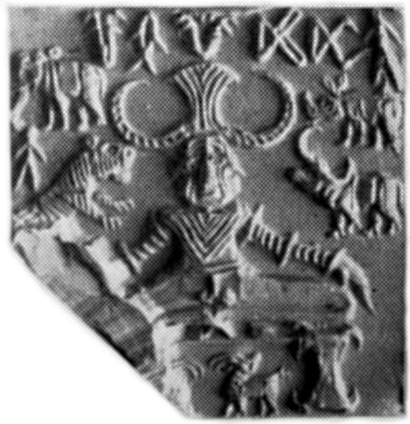 Impression of the so-called Pashupati seal from Mohenjo-daro
