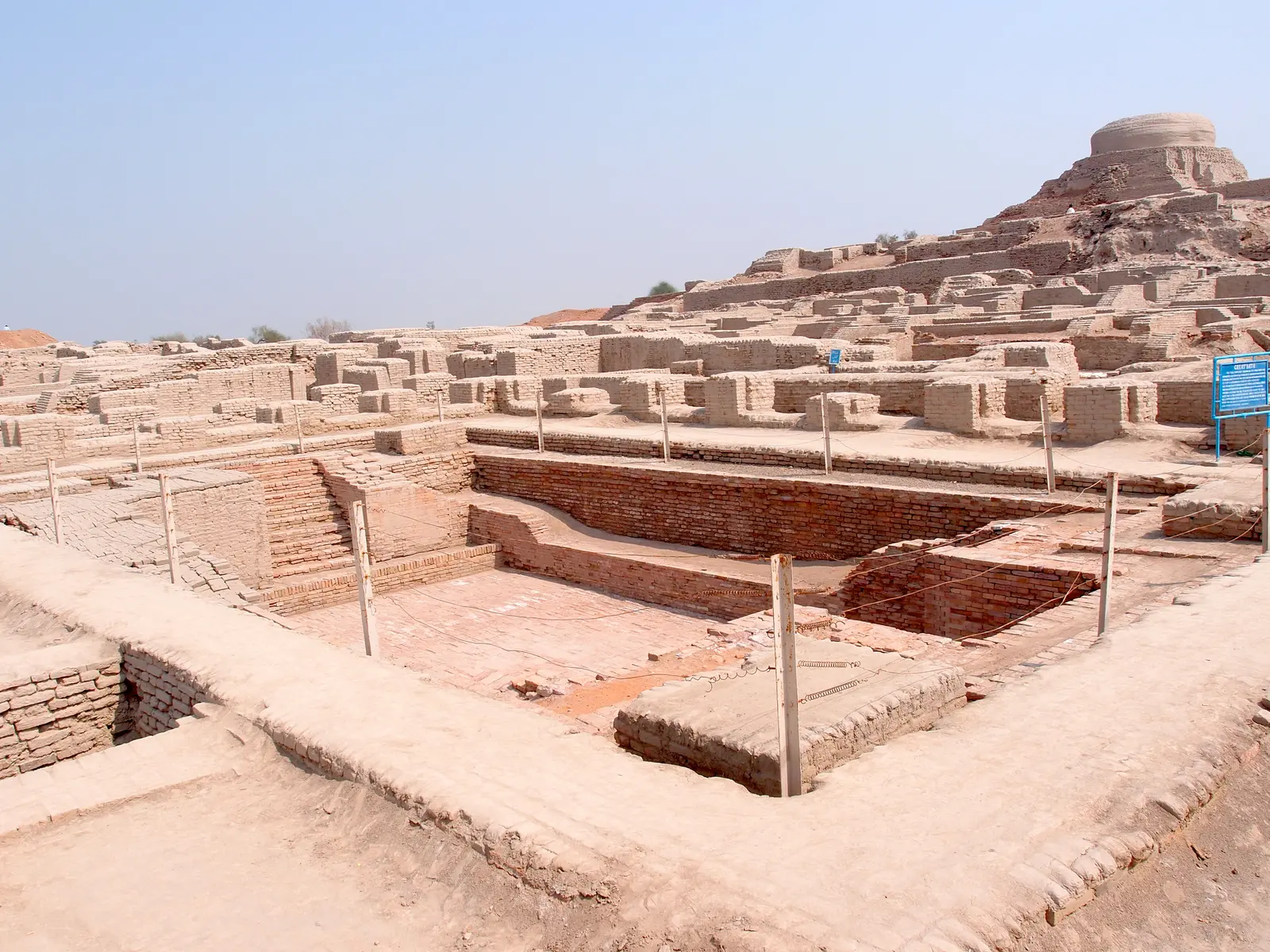 Archaeological remains of the planned Harappan city of Mohenjo-daro