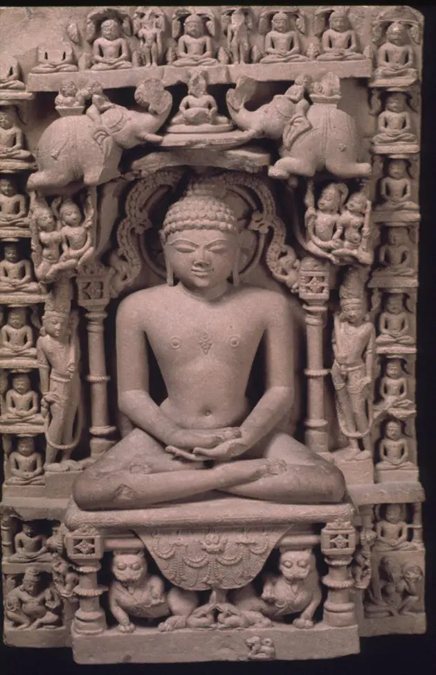 Eleventh-century sculpture of Mahavira and other Tirthankaras